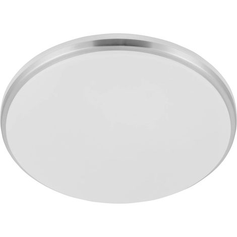 Eglo LED Deckenleuchte Margidore nickel matt weiß Ø 34 cm TW IP54 Deckenlampen & Kronleuchter