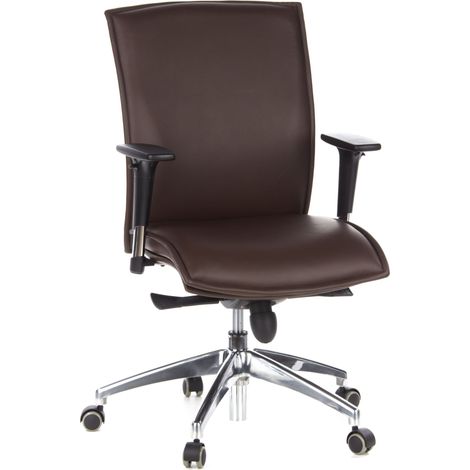 Bürostuhl / Chefsessel MURANO 10 Leder dunkelbraun hjh OFFICE (1/5)
