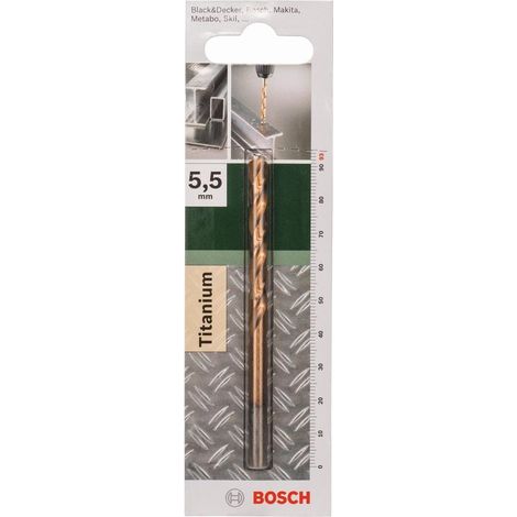BOSCH 2609255099 Forets à métaux rectifiés HSS-TiN, DIN 338