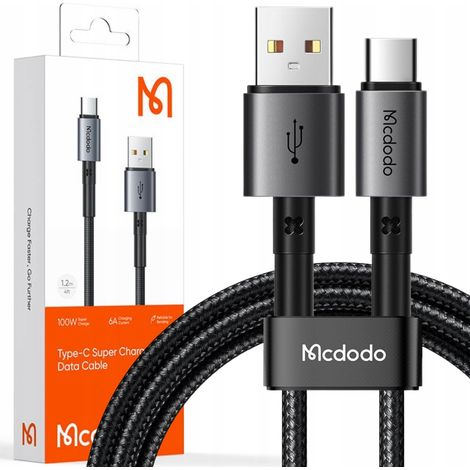 Mcdodo USB-C-Schnellladekabel für Samsung, Xiaomi, USB Typ C, 6 A, 100 W, 1 m (1/5)