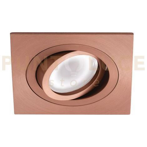 GFA044 FARETTO DA INCASSO IN ALLUMINIO ATTACCO GU10 RANE SPAZZOLATO 9,4X9,4CM