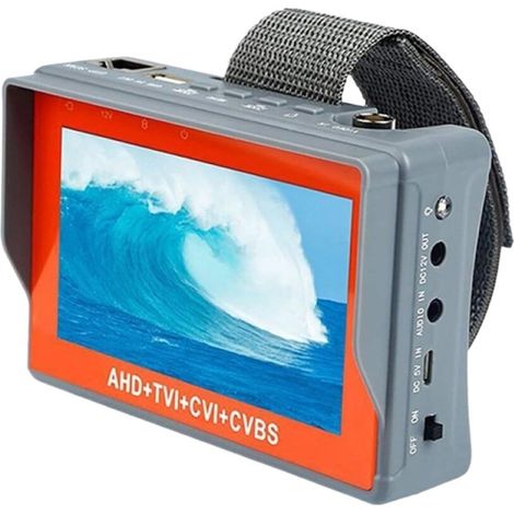 Testeur de vidéosurveillance prenant en charge la caméra IP Testeur De Caméra De Vidéosurveillance 5 Pouces 8MP, Dragonne Portable AHD TVI CVI, Moniteur Vidéo Analogique, Support PTZ For Caméra Cftv(I (1/5)