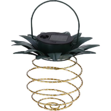 Lampe solaire en fer forgé, lampe ananas, LED, fil de cuivre, La-AquaForge