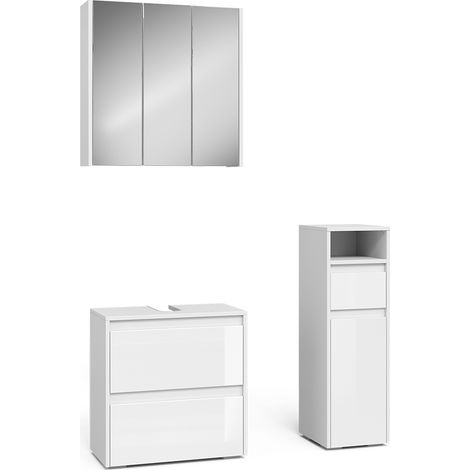Conjunto de muebles de baño Majest, Blanco, 3 piezas, Vicco