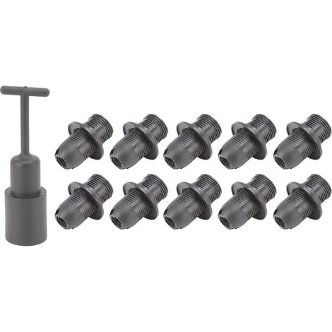 Lot de 10 douilles E14 en ABS avec manchon, résistantes aux hautes températures, pour une utilisation domestique (noir). (1/5)