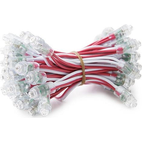 Pixel-LED 0,1 W 2 lm 9 mm 5 V Epistar (String 50 Einheiten) Rosa 50.000 Std. [DE-PIX-9-P]