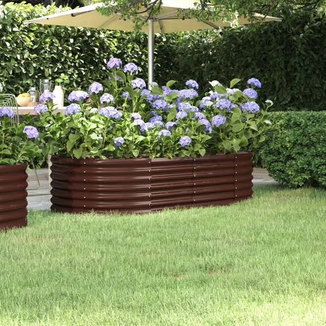 Hochbeet Verzinkter Stahl 152x80x36 cm Braun (1/5)