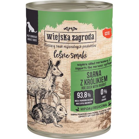 Wiejska Zagroda Forest Flavors Adult Cibo umido per cani 400 g - Capriolo con coniglio 400 g