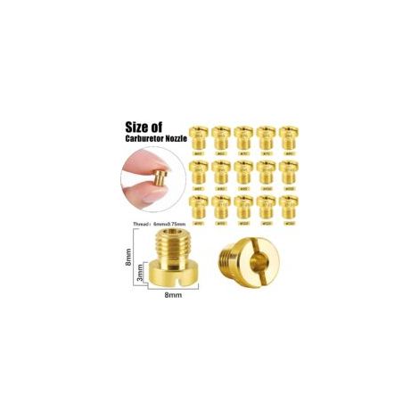 Jeu de 15 gicleurs principaux de 6 mm pour carburateur Dell'Orto PHBN-PHVA, diamètres 60 à 130 mm (60/65/70/75/80/85/90/95/100/105/110/115/120/125/130), pour scooter et moto.