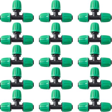 Lot De 15 Raccords En T Tuyau Irrigation Vinyle 1/2 Pouces Anti-Fuite Pour Serre Jardin Agriculture