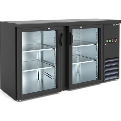 Table réfrigérée ventilée rétro avec vitrine Modèle BB200GD - KlimaItalia