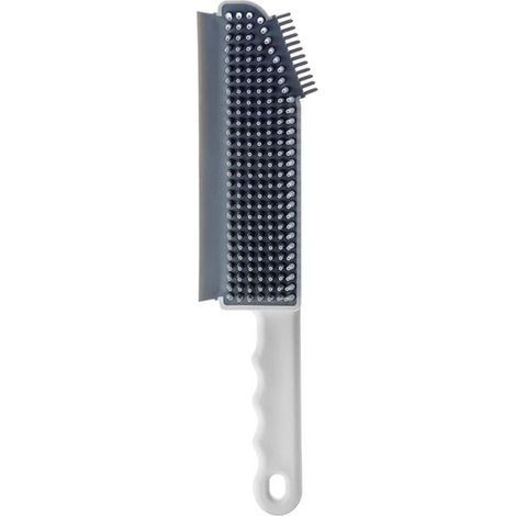 3 en 1 Brosse De Nettoyage Multifonctionnelle Cuisine Salle De Bains Comptoir Plancher Fenêtre Silicone Brosse De Nettoyage Brosse À Crevasses Grattoir Brosse Nettoyant 1pc (1/4)