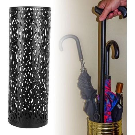 Porte-parapluies en métal pour entrée, collecteur de pluie autonome, bac de rangement pour cannes de marche, pour décoration de maison et de bureau (1/5)