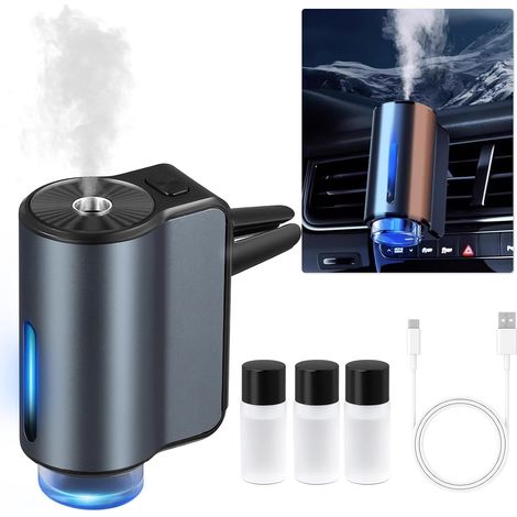 Intelligenter Lufterfrischer und Auto-Öldiffusor, universeller, wiederaufladbarer, intelligenter Aroma-Luftbefeuchter mit 3 Modi/Farben, automatische Ein-/Ausschaltfunktion (1/5)