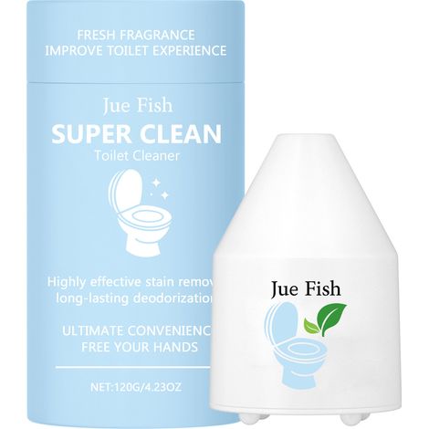 Nettoyant WC JUE FISH - Élimine les taches, la saleté et les impuretés laisse un parfum frais et propre et un effet nettoyant en profondeur sur les toilettes (120g) (1/5)