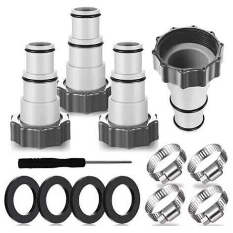 Adaptateur Tuyau Piscine 32 38,12 Pièces Adaptateur Piscine Intex 32 38,Adaptateur Piscine 38mm,Raccord Tuyau Piscine Intex,Adaptateur Tuyau Pompe Piscine.
