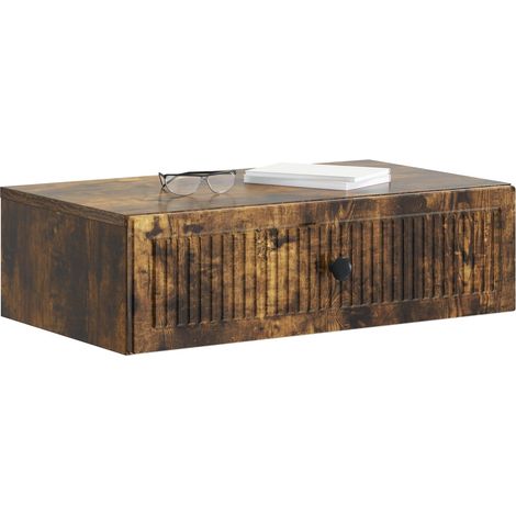 Maison Exclusive - Tavolino da Parete Laterale Rovere Fumo 59 x 34,5 x 17 cm