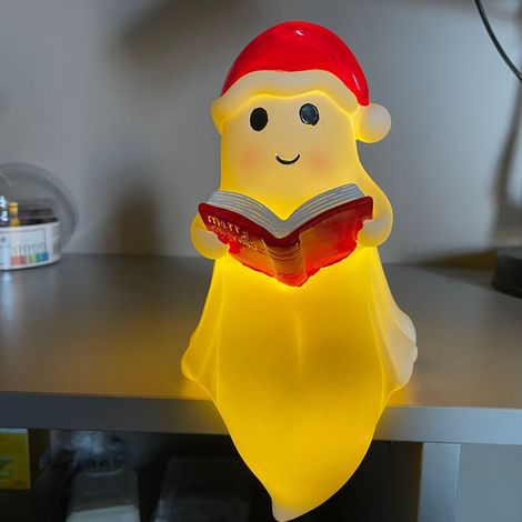 Lampe fantôme mignonne lisant un livre - Veilleuse fantôme de Noël - Petite taille (9915cm)