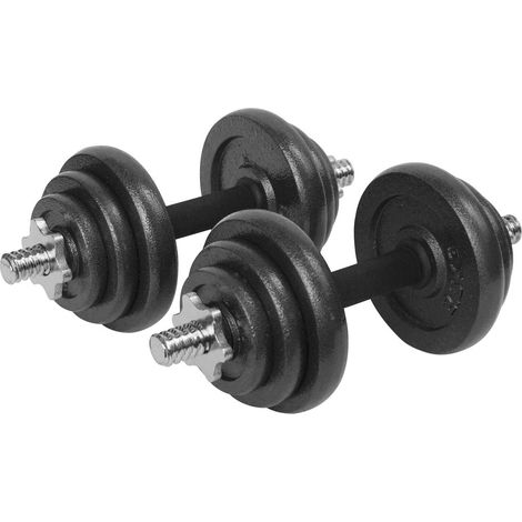 Juego de mancuernas ajustables en estuche - 20 kg (2x 10 kg)
