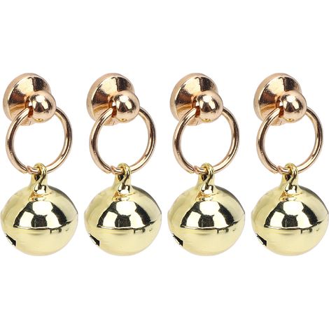 20 jeux de rivets et vis : rivets cloche de 14 mm avec anneaux de traction de 9,5 x 7,5 mm et vis croisées de 7,5 mm pour projets de maroquinerie (doré). (1/5)