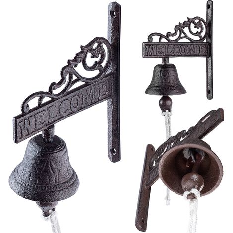 KADAX Timbre de Puerta de Hierro Fundido Aldaba Decorativa Campana Decorativa Campana Retro (1/5)