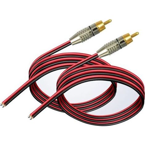 2 Pièces Connecteur RCA Mâle, Adaptateur Audio/Vidéo, Fiche Sans Soudure, Câble de Haut-Parleur Pour Multimédia et CCTV (Noir + Rouge) (1/5)