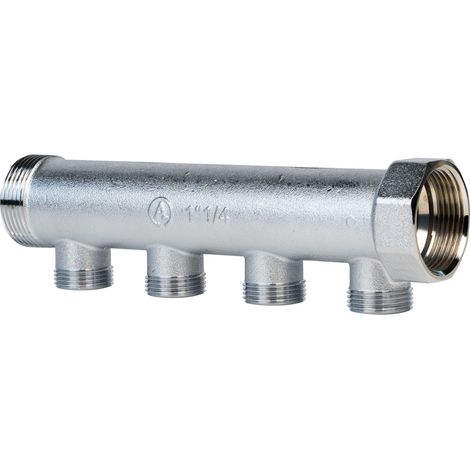 Collettore Satinato - Misura: 1"1/4 - 4 uscite 24x19 - Caldo/freddo