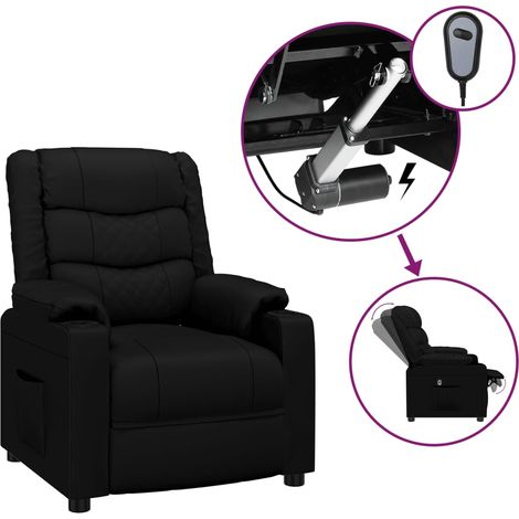 Maison Exclusive - Relaxsessel Elektrisch Schwarz Kunstleder