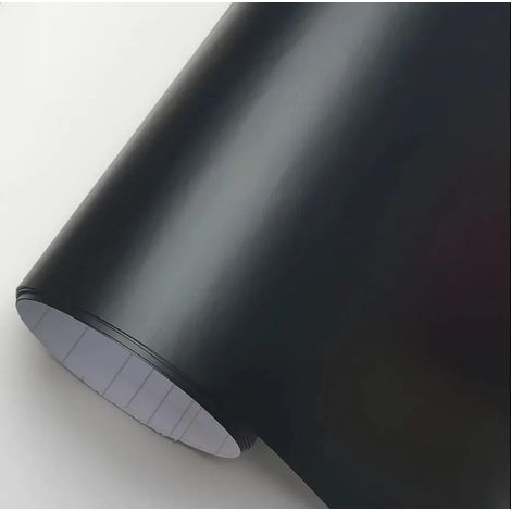 (Vinyle mat - 20 x 152 cm) Film vinyle imitation fibre de carbone noir mat pour voiture, ordinateur portable, téléphone et moto (1/4)