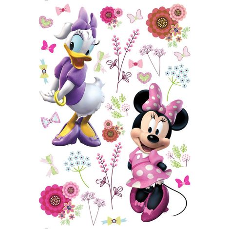 Stickers repositionnables Disney - Minnie et Daisy - 42.5CM x 65 CM (1/4)