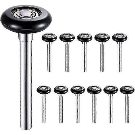 Lot de 12 roulettes de porte de garage en nylon de 5 cm (2 pouces), silencieuses, 6200Z, de rechange DS (1/5)