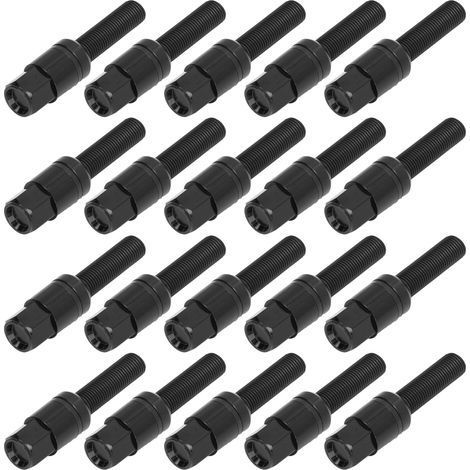 M14x1,5 Radbolzen, konisch, 45 mm Schaft, 17 mm Sechskant, universelles Autozubehör, schwarz (1/5)