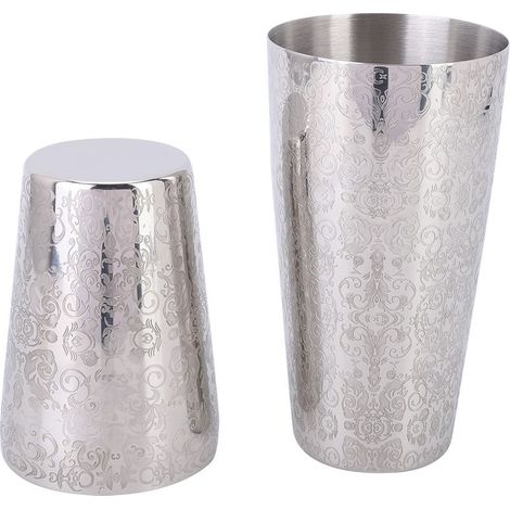Cocktailshaker-Set aus Edelstahl 304, Boston-Stil, silbernes Barkeeper-Werkzeug (1/5)
