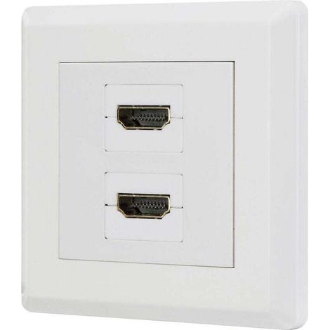RF-4724258 HDMI Adaptateur [2x HDMI femelle - 2x HDMI femelle] blanc contacts dorés Y859502 (1/4)