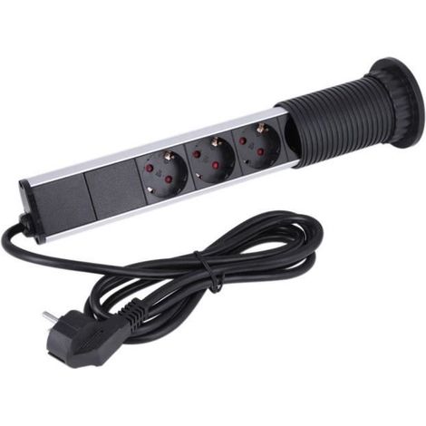 Bürosteckdose, Küchensteckdose, Arbeitsplattensteckdose (4 Löcher mit USB-Anschluss, europäischer Standard 220 V) (1/3)