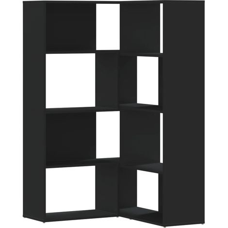Maison Exclusive - Eck-Bücherregal 4 Etagen Schwarz 85x85x140 cm
