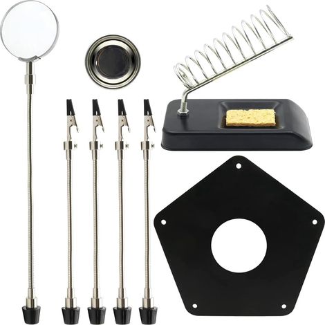 Outil de Soudure de Troisième Main, Base Métallique, Bras Métalliques Flexibles pour le Soudage (1/5)