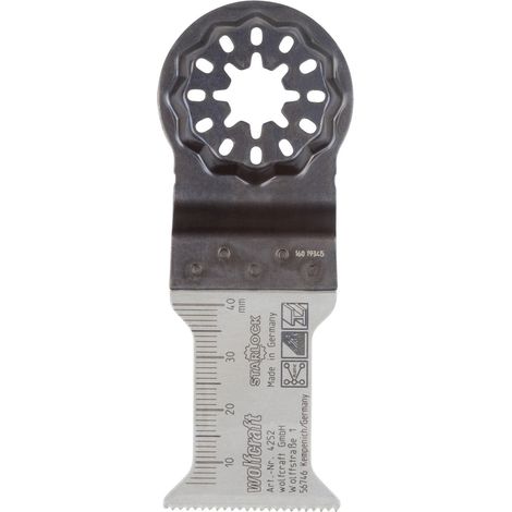Wolfcraft Tauchsägeblatt ˮExpertˮ BiM, STARLOCK-Aufnahme, Kunststoff, Gipskarton, Holz mit Nägeln, 35mm - 4252000 (1/5)