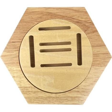 Présentoir de Porte-Médailles, Support de Médaille en Bois, comptoir à Médailles en Nid d'abeille Hexagonales pour Basket-Ball Gymnastique Football Softball (1/5)