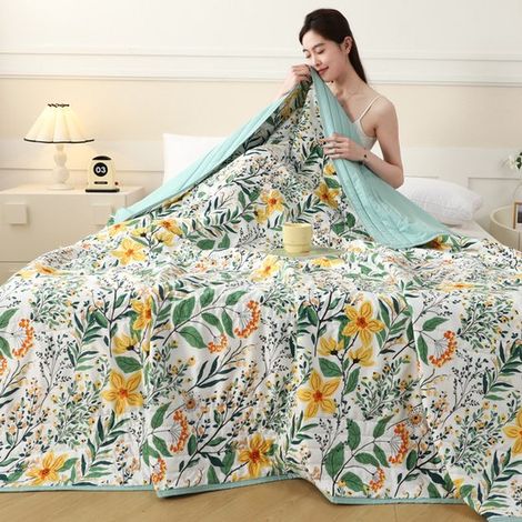 Couverture rafraîchissante - 200x150 cm - Couverture rafraîchissante - Couverture d'été - Polyester - Couette d'été fine - Couverture auto-rafraîchissante - Motif A (1/4)