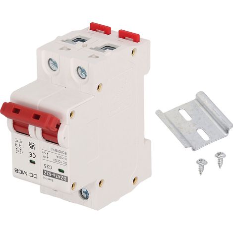 Disjoncteur DC Protection contre les courts-circuits modulaire avec rail DIN 2P 1000V 25A