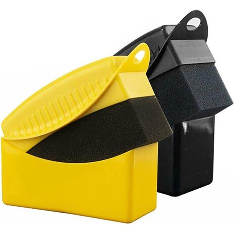 Kit de nettoyage de pneus de voiture 2 pièces : éponge à cire et pinceau applicateur de produit. (1/5)