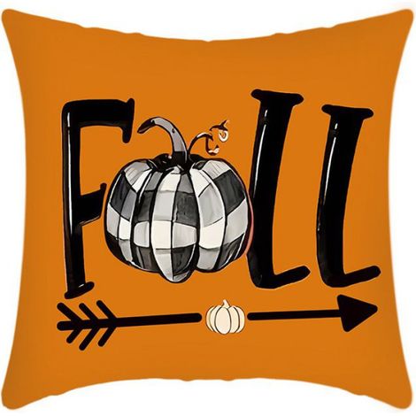Taie D'Oreiller - Satin Polyester - Motif Feuilles D'Érable Automnales - Pour Chambre À Coucher - 63 X 63 Cm - 1 Pièce (1/2)