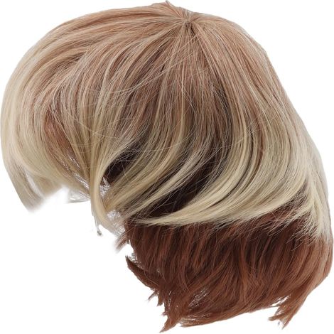Men's Short Layered Blonde Wig for Cosplay and Everyday Wear with Comfort Cap (1/5)