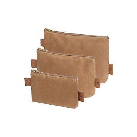 Mini-Werkzeugtaschen mit Wachstuchverschluss, robuste Werkzeugtasche aus Canvas für Werkzeugaufbewahrung, Khaki, Elektrowerkzeugtasche