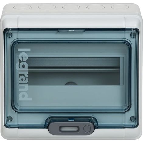 Legrand – 601998 Coffret Plexo3 8 modules étanche IP65 – Résistant aux chocs IK09 – Compatible ERP – Usage extérieur