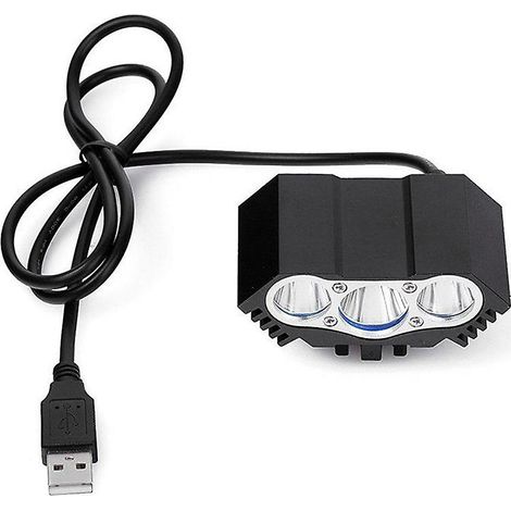 Phare de vélo T6 USB pour VTT, lampe frontale LED anti-éblouissement pour vélo (1/5)