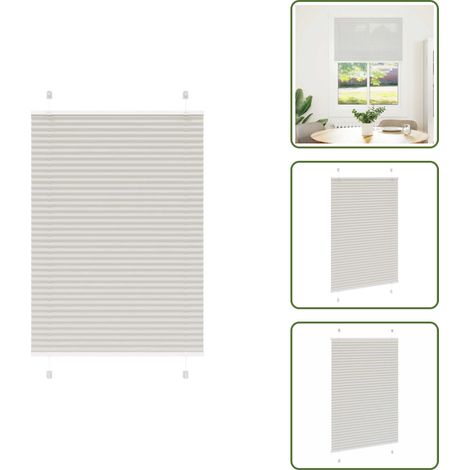 Plissee Hellgrau 85x150 cm Stoffbreite 84,4 cm Polyester - Plissee - Plissees - Faltrollo - Jalousie (1/5)