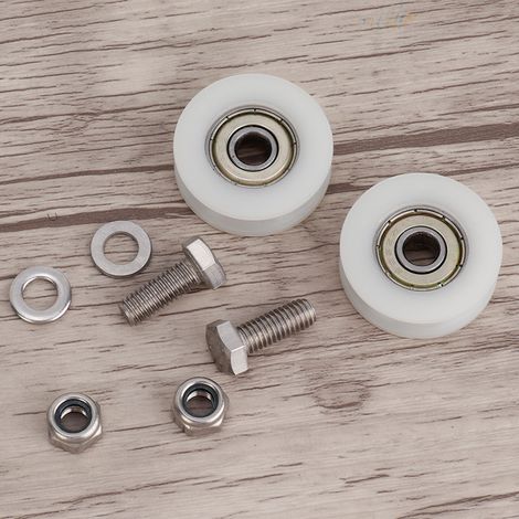 Juego de rodillos de repuesto para puertas de invernadero Elite, 30 mm de diámetro, fabricado en plástico, incluye rodillos, tornillos y tuercas. (1/5)