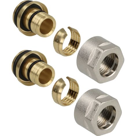 Raccord de serrage en laiton 18 x 2,0 pour tuyau multicouche en aluminium